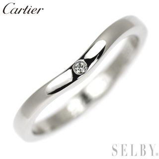 カルティエ(Cartier)のカルティエ Pt950 ダイヤモンド リング バレリーナカーブ 47号(リング(指輪))