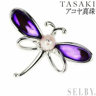 タサキ(TASAKI)の田崎真珠 SV アコヤ真珠 ブローチ トンボ(ブローチ/コサージュ)