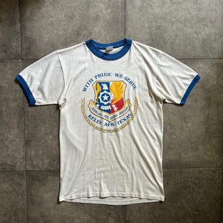 70s artex リンガーtシャツ USA製 ホワイト L airforce(Tシャツ/カットソー(半袖/袖なし))
