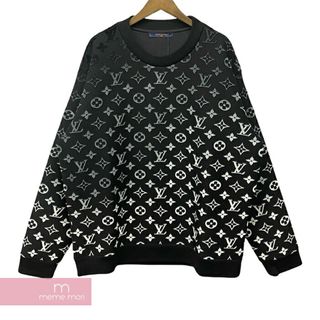 ルイヴィトン(LOUIS VUITTON)のLOUIS VUITTON 2023SS Gradation Monogram Sweat ルイヴィトン グラデーション モノグラムスウェット トレーナー クルーネック プルオーバー 総柄 ブラック サイズ4L 【240528】【新古品】【me04】(ニット/セーター)