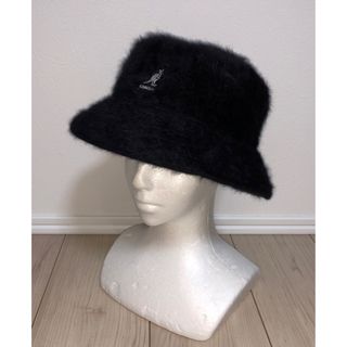 カンゴール(KANGOL)のL 新品 KANGOL ファーゴラ メトロハット ファー バケット 黒 ブラック(ハット)