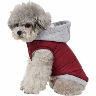 ICOUCHI 犬服 ペット服 ベスト風ダウン ドッグウェア 冬の犬のジャケット
