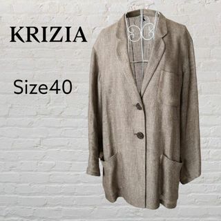 K OF KRIZIA ケーオブクリッツィア　麻混ジャケット　サイズ40