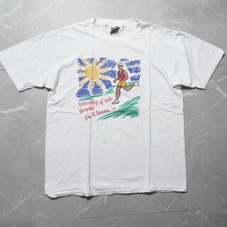 オニータ(ONEITA)のオニータ　Tシャツ　古着　Lサイズ　90s ホワイト　プリントTシャツ　半袖(Tシャツ/カットソー(半袖/袖なし))