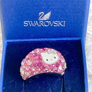 スワロフスキー(SWAROVSKI)の極美品　スワロフスキー　ハローキティーコラボ　リング　指輪　17号(リング(指輪))