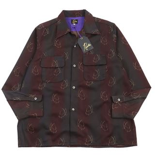 Needles - 未使用品●Needles ニードルス 23AW NS200 Classic Shirt クラシックシャツ パピヨンジャガード 長袖シャツ ブラウン系 L 日本製 正規品 メンズ