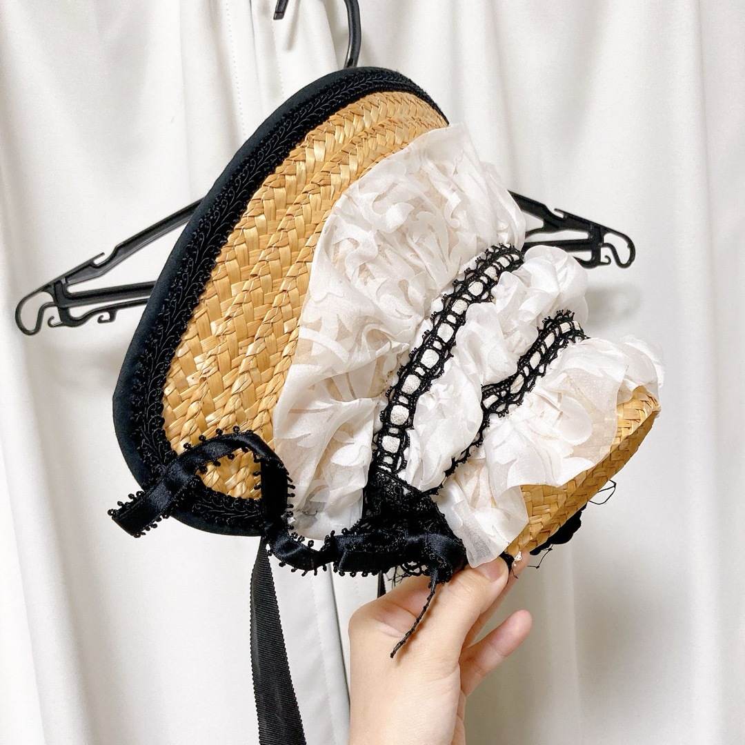 Victorian maiden - 製作日和 麦わらボンネットの通販 by shop Victorian maiden - 製作日和 麦わらボンネットの通販 by shop
