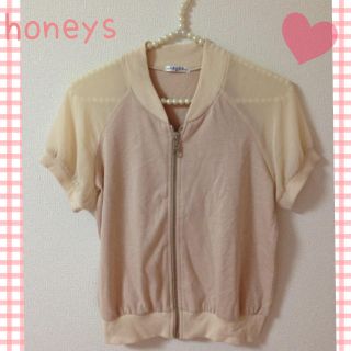 ハニーズ(HONEYS)のハニーズ♡シフォン切替ブルゾン♡(ブルゾン)