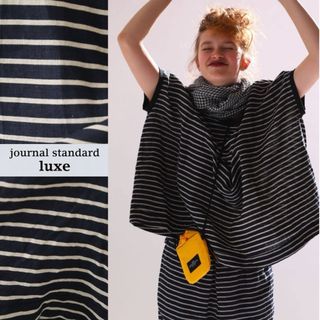 JOURNAL STANDARD - journal standard luxe リネンボーダー ポンチョ