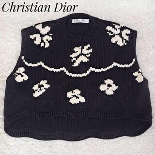 Christian Dior - クリスチャンディオール 現行タグ✨インターシャ サマーニットベスト 花柄