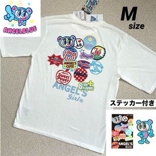 エンジェルブルー(angelblue)の新品★エンジェルブルー バックプリント 半袖Tシャツ 白 Mサイズ(Tシャツ(半袖/袖なし))