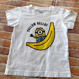 ユニクロ(UNIQLO)のUNIQLO ユニクロ Minion ミニオンズ 半袖Ｔシャツ 100cm 白(Tシャツ/カットソー)