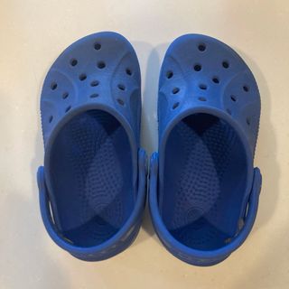 クロックス(crocs)のクロックス　Crocs サンダル　15.5cm C8/9サイズ　青　ブルー(サンダル)