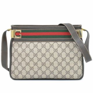 グッチ(Gucci)の本物 グッチ GUCCI シェリーライン GGスプリーム ショルダーバッグ ベージュ ブラウン Shelly Line バッグ 中古(ショルダーバッグ)