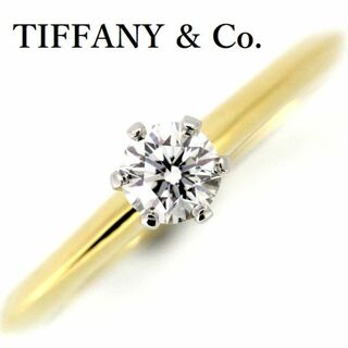 ティファニー(Tiffany & Co.)のティファニー ソリティア ダイヤモンド 0.252ct E-VS1-EX リング K18YG/Pt950(リング(指輪))