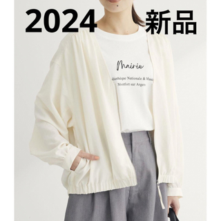 【新品】2024   グリーンパークス  イージーケア Vネックブルゾン　羽織り