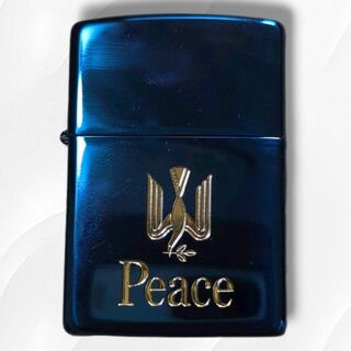 【美品】95年製 ピース Peace ブルーチタン Zippo ヴィンテージ(その他)