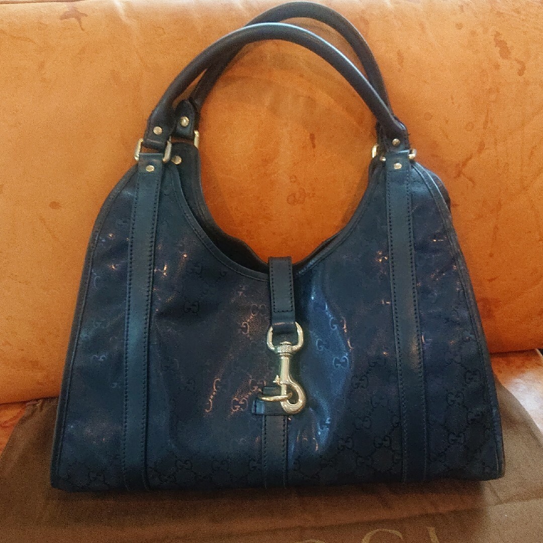 レア☆GUCCI ショルダーバッグ ネイビー パープル GGインプリメ レア☆GUCCI ショルダーバッグ ネイビー パープル GGインプリメ