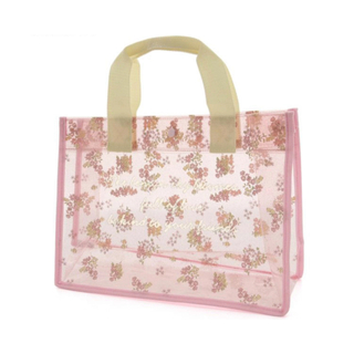 ampersand - ●プールバッグ　アンパサンド　女の子　小花柄　ピンク色　桃色　総柄　シンプル