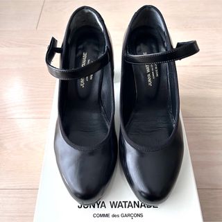 ジュンヤワタナベコムデギャルソン(JUNYA WATANABE COMME des GARCONS)のJUNYA WATANABE ジュンヤワタナベ ワンストラップシューズ 黒　靴(ハイヒール/パンプス)