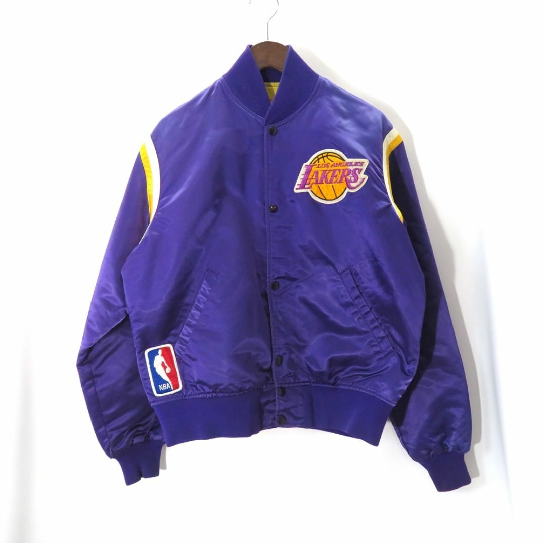 STARTER - VINTAGE 90s NBA LAKERS STSDIUM JACKET SIZE M　ヴィンテージ エヌビーエー レイカーズ スタジアム ジャケット