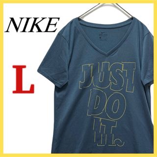 ナイキ(NIKE)のNIKE ナイキ 半袖 Tシャツ Lサイズ レディース プリント DRI-FIT(Tシャツ(半袖/袖なし))