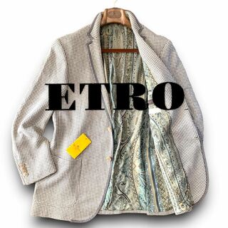 エトロ(ETRO)のA20 極美品 58『エトロ』シルク100％ ニット テーラード ジャケット(テーラードジャケット)