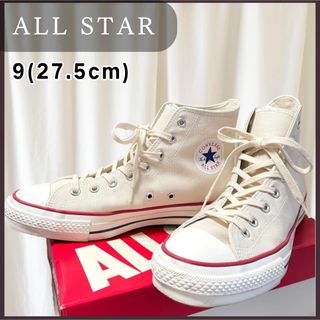 ALL STAR（CONVERSE） - キャンバス オールスター J HI ハイカット 白 9 27.5cm 日本製