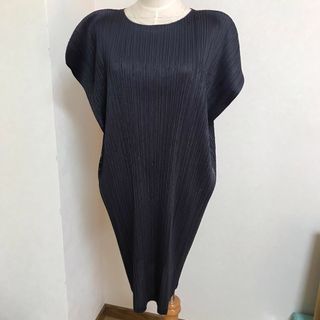 プリーツプリーズイッセイミヤケ(PLEATS PLEASE ISSEY MIYAKE)のISSEI MIYAKE pleats please 箔押しワンピース(ロングワンピース/マキシワンピース)