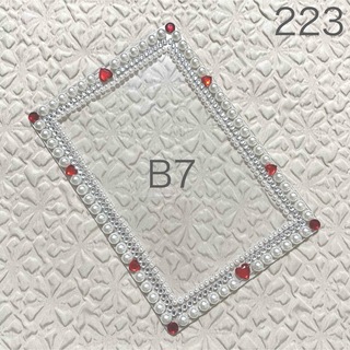硬質ケースデコ　赤　白　B7(アイドルグッズ)