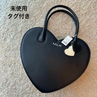 ミルク(MILK)の【未使用】MILK  ブラック ハートバッグ 希少品(ハンドバッグ)