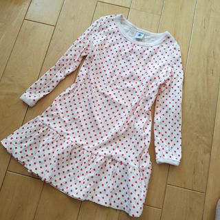 プチバトー(PETIT BATEAU)のPB ドットワンピース 36m/95cm(ワンピース)