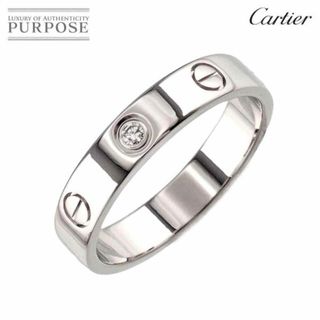 カルティエ(Cartier)のカルティエ Cartier ミニラブ #55 リング ダイヤ 1P K18 WG ホワイトゴールド 750 指輪 VLP 90229771(リング(指輪))