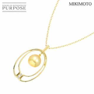 MIKIMOTO - ミキモト MIKIMOTO バロック真珠 9.1mm ダイヤ 0.05ct ネックレス 50cm K18 YG 750 パール　VLP 90231004