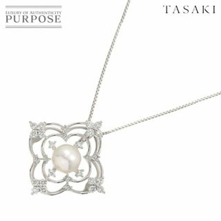 タサキ(TASAKI)のタサキ TASAKI アコヤ真珠 7.5mm ダイヤ 0.45/0.05ct ネックレス 45cm K18 WG 750 2WAY パール 田崎真珠 VLP 90231010(ネックレス)