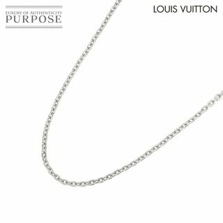 LOUIS VUITTON - ルイヴィトン LOUIS VUITTON チェーン ネックレス 51cm 幅2.4mm K18 WG ホワイトゴールド 750 VLP 90231021