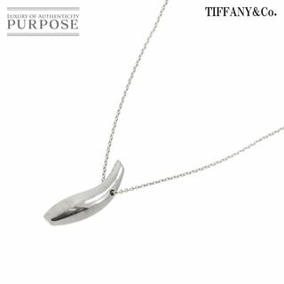 ティファニー(Tiffany & Co.)のティファニー TIFFANY&Co. フィッシュドロップ ネックレス 40cm K18 WG ホワイトゴールド 750 VLP 90231164(ネックレス)