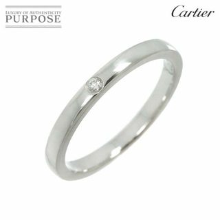 カルティエ(Cartier)のカルティエ Cartier 1895 クラシック #49 リング 幅2.0mm ダイヤ 1P Pt プラチナ 指輪 VLP 90232611(リング(指輪))