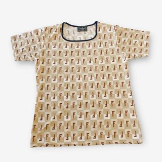 フェンディ(FENDI)のフェンディ FENDI ズッカ ファブリック 半袖　Ｔシャツ　総柄　レディース(Tシャツ(半袖/袖なし))