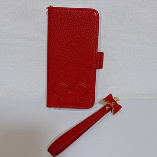 【iPhone 12】手帳型 レッド スマホケース カード 収納 カバー(iPhoneケース)