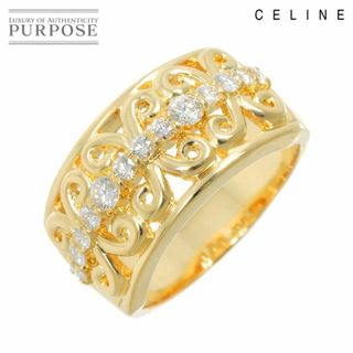 セリーヌ CELINE 14号 リング ダイヤ 0.44ct K18 YG イエローゴールド 750 指輪 VLP 90232626