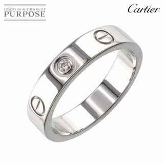 カルティエ(Cartier)のカルティエ Cartier ミニラブ #50 リング ダイヤ 1P K18 WG ホワイトゴールド 750 指輪 VLP 90233008(リング(指輪))