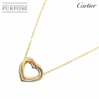 カルティエ(Cartier)のカルティエ Cartier トリニティ ハート ネックレス 41cm K18 YG WG PG 750 スリーゴールド 3連 VLP 90233963(ネックレス)