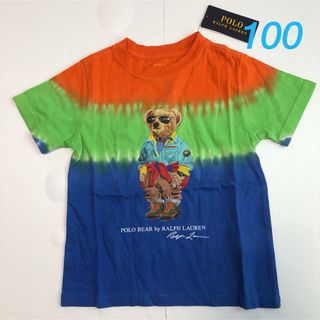 ポロラルフローレン(POLO RALPH LAUREN)のラスト1点◆ラルフローレン ポロベアタイダイコットンTシャツ 3T/100(Tシャツ/カットソー)