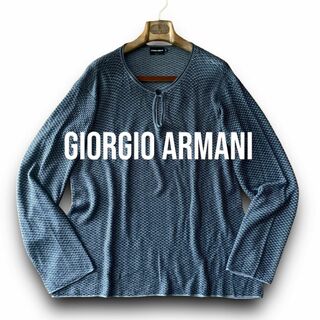 ジョルジオアルマーニ(Giorgio Armani)のA02 美品 54『ジョルジオアルマーニ』極上レーヨン ニット カットソー(ニット/セーター)