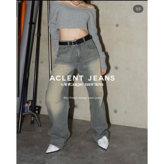 ACLENT boy friend vintage wash jeans (デニム/ジーンズ)