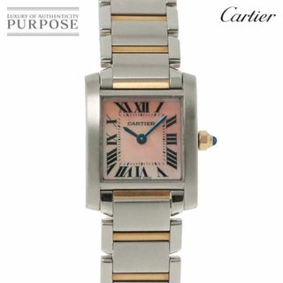 カルティエ(Cartier)のカルティエ Cartier タンクフランセーズSM コンビ W51027Q4 レディース 腕時計 K18PG クォーツ Tank Francaise VLP 90234200(腕時計)