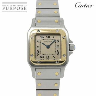 カルティエ(Cartier)のカルティエ Cartier サントスガルベSM レディース 腕時計 コンビ アイボリー K18YG イエローゴールド クォーツ Santos Galbee VLP 90236060(腕時計)