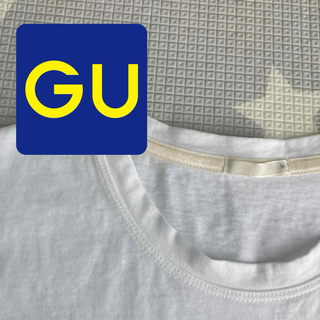 ジーユー(GU)の【美品】GU/メンズ/Tシャツ/ホワイト/Mサイズ(シャツ)