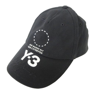 ワイスリー(Y-3)のワイスリー 美品 キャップ 帽子 ロゴプリント CY3538 58cm 黒(その他)
